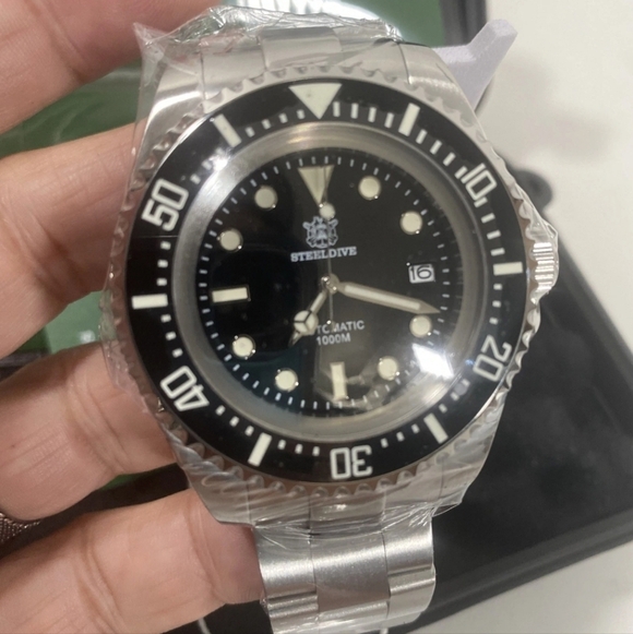Steeldive Watch SD1964 Seiko NH35 AR Sapphire black Dial Ceramic Bezel 1000m NEW - Picture 4 of 12